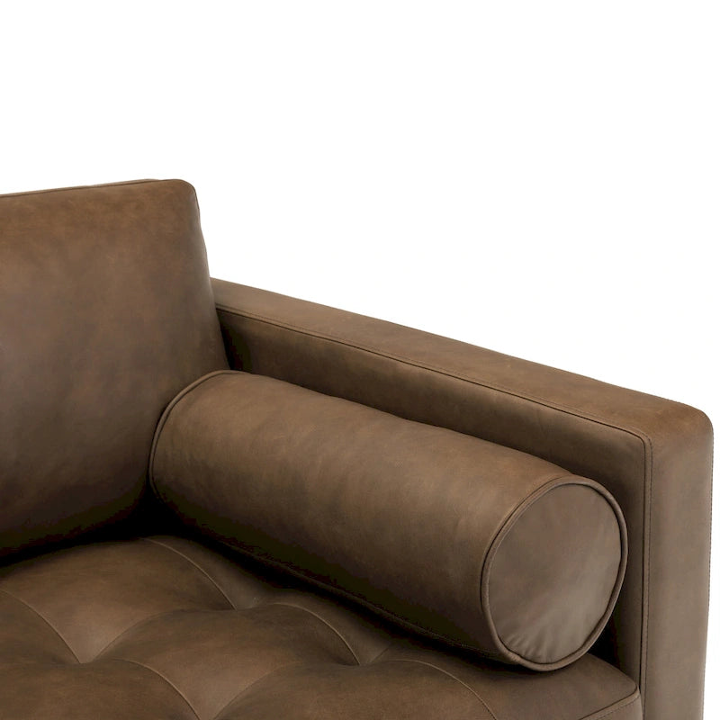 Canapé d'appartement Napa 72 Poly & Bark - Cuir véritable pleine fleur italien