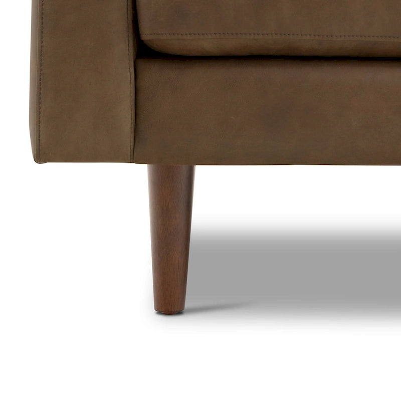 Canapé d'appartement Napa 72 Poly & Bark - Cuir véritable pleine fleur italien