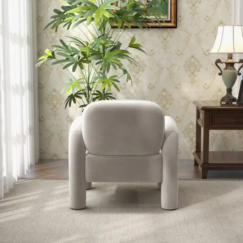 Fauteuil d'appoint SEYNAR moderne du milieu du siècle en velours pour salon