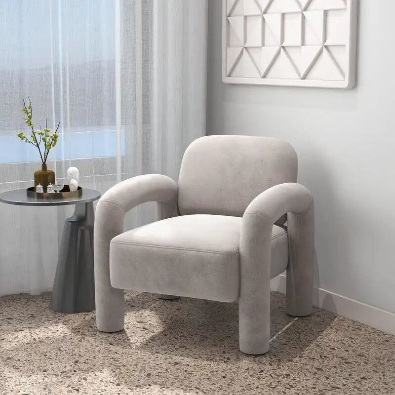 Fauteuil d'appoint SEYNAR moderne du milieu du siècle en velours pour salon