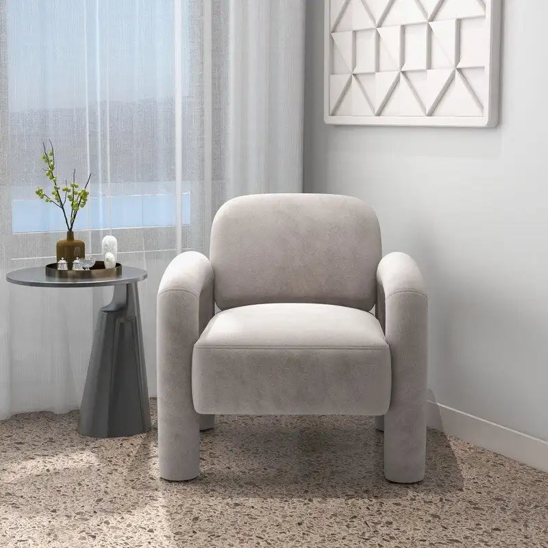 Fauteuil d'appoint SEYNAR moderne du milieu du siècle en velours pour salon
