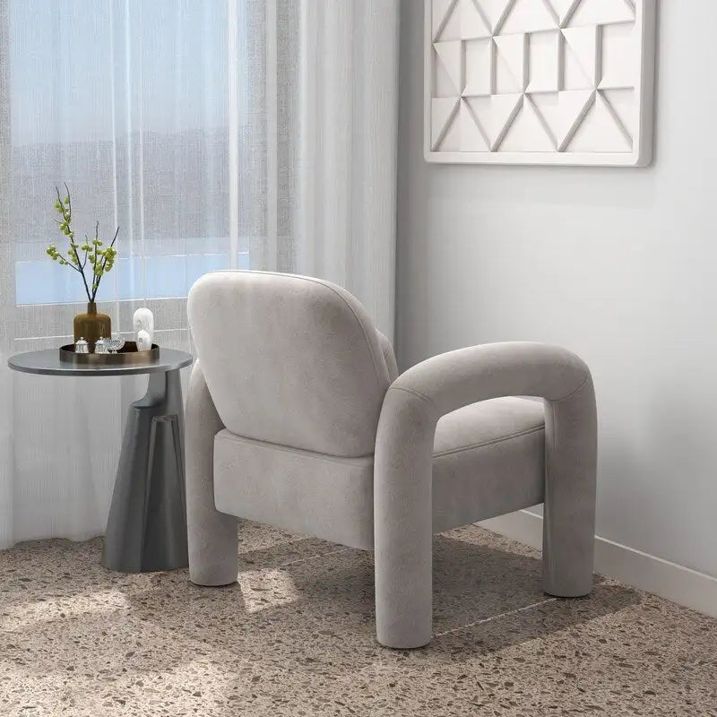 Fauteuil d'appoint SEYNAR moderne du milieu du siècle en velours pour salon