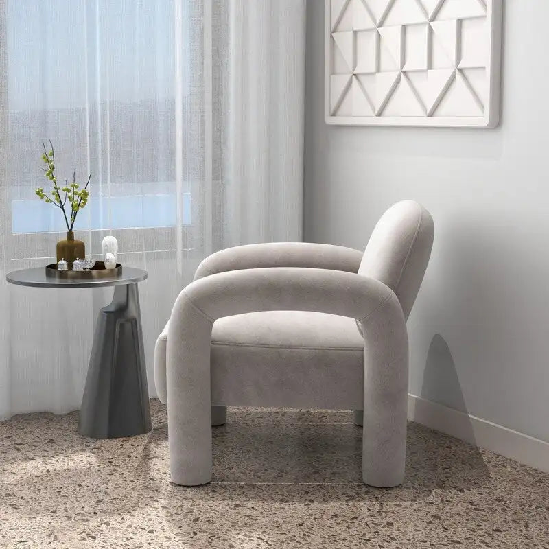 Fauteuil d'appoint SEYNAR moderne du milieu du siècle en velours pour salon