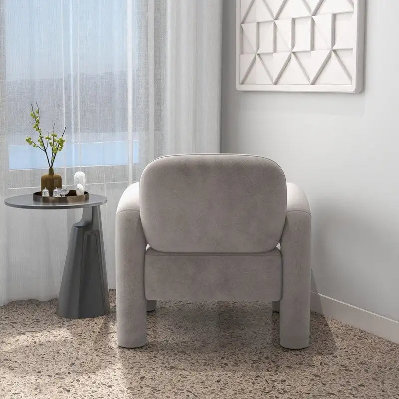 Fauteuil d'appoint SEYNAR moderne du milieu du siècle en velours pour salon