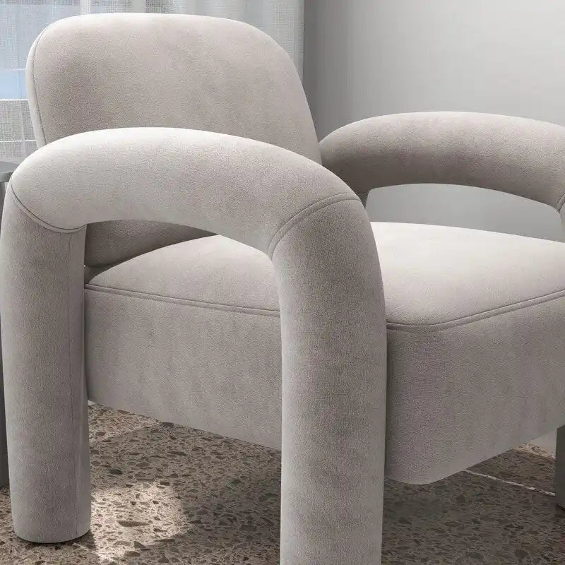 Fauteuil d'appoint SEYNAR moderne du milieu du siècle en velours pour salon