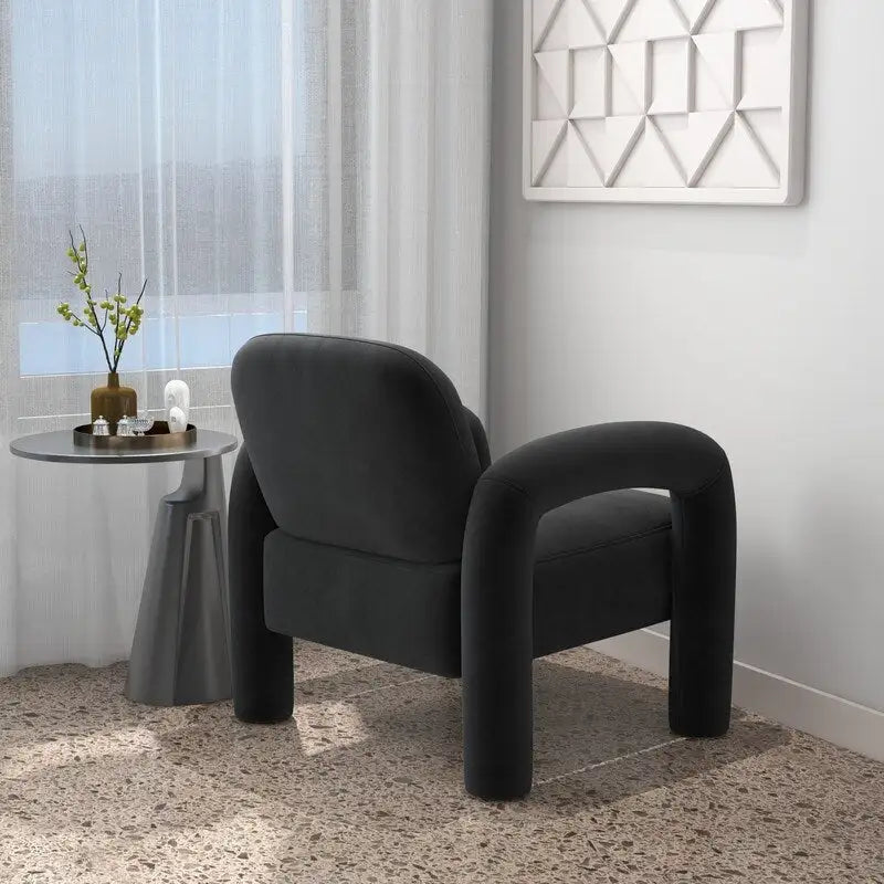 Fauteuil d'appoint SEYNAR moderne du milieu du siècle en velours pour salon