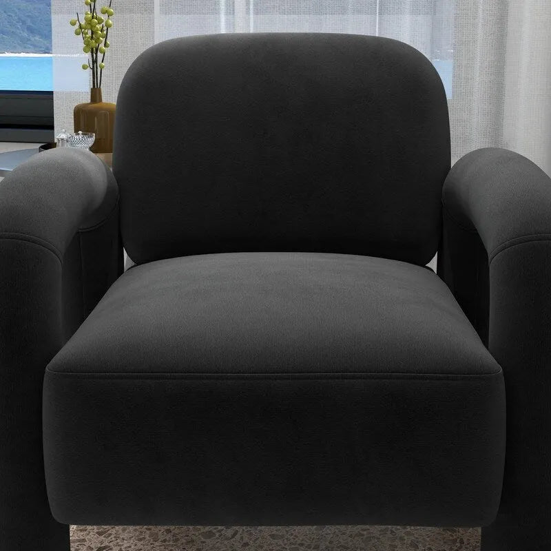 Fauteuil d'appoint SEYNAR moderne du milieu du siècle en velours pour salon