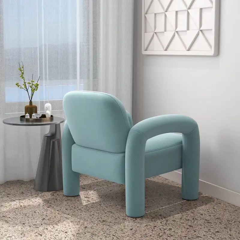 Fauteuil d'appoint SEYNAR moderne du milieu du siècle en velours pour salon