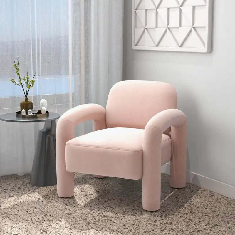 Fauteuil d'appoint SEYNAR moderne du milieu du siècle en velours pour salon