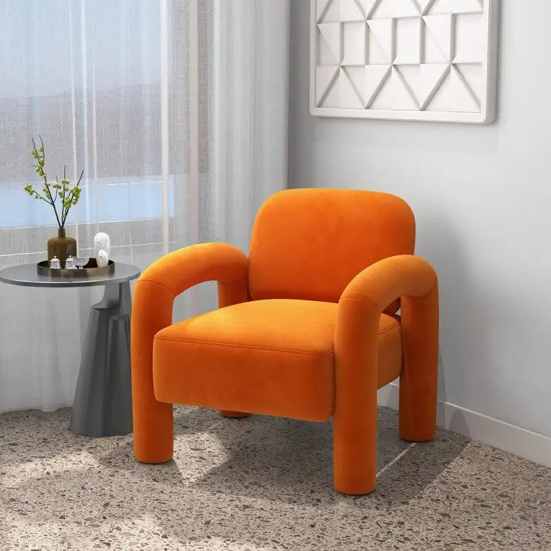 Fauteuil d'appoint SEYNAR moderne du milieu du siècle en velours pour salon