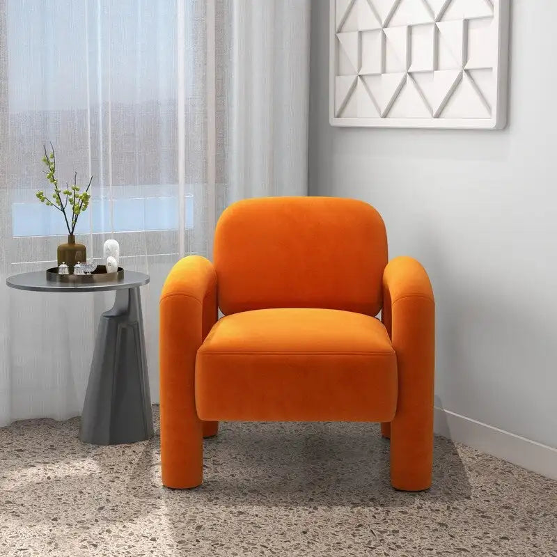 Fauteuil d'appoint SEYNAR moderne du milieu du siècle en velours pour salon