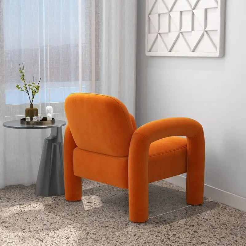Fauteuil d'appoint SEYNAR moderne du milieu du siècle en velours pour salon