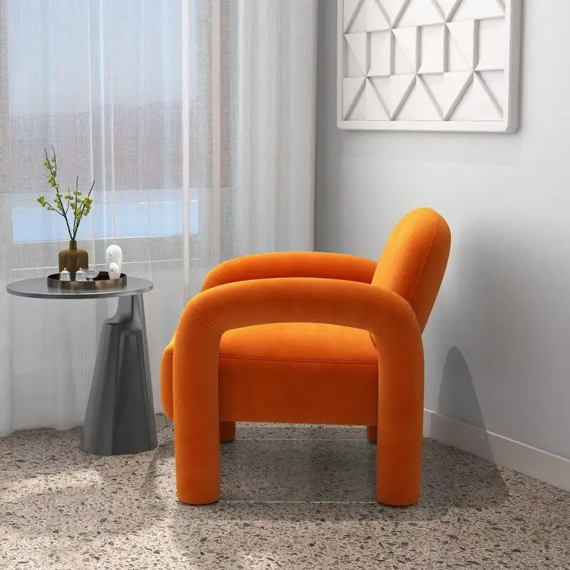 Fauteuil d'appoint SEYNAR moderne du milieu du siècle en velours pour salon