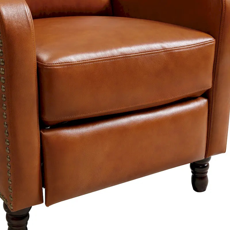 Fauteuil Inclinable en Cuir COZYMAN, Fauteuil de Salon Confortable