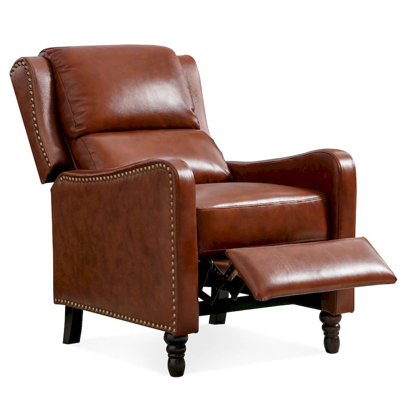 Fauteuil Inclinable en Cuir COZYMAN, Fauteuil de Salon Confortable