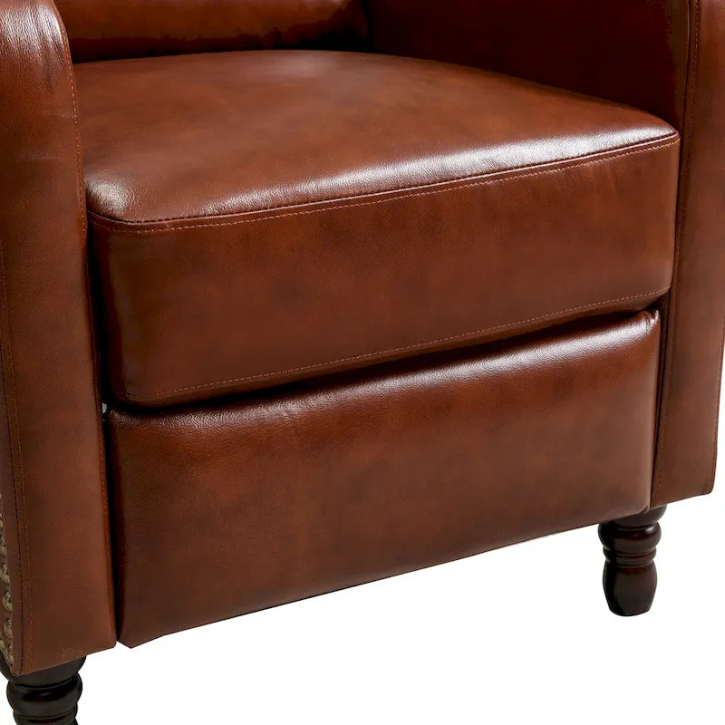Fauteuil Inclinable en Cuir COZYMAN, Fauteuil de Salon Confortable