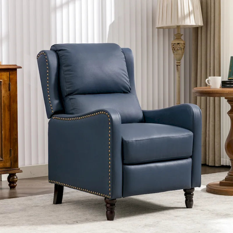 Fauteuil Inclinable en Cuir COZYMAN, Fauteuil de Salon Confortable