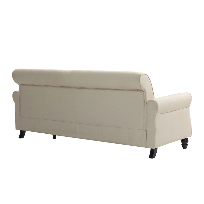 Canapé rembourré moderne de 73 po avec causeuse