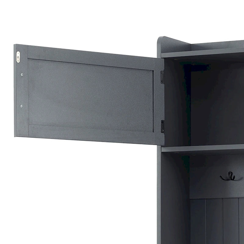 Porte-manteau modulaire multifonctionnel en bois 4-en-1 sur pied