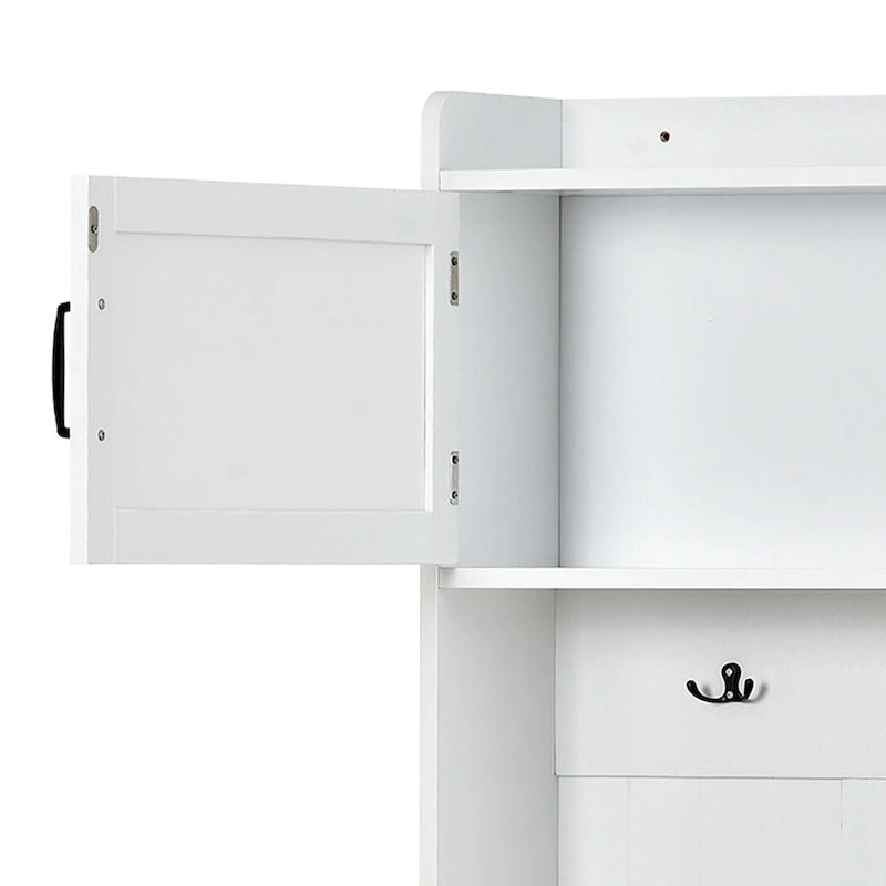 Porte-manteau modulaire multifonctionnel en bois 4-en-1 sur pied