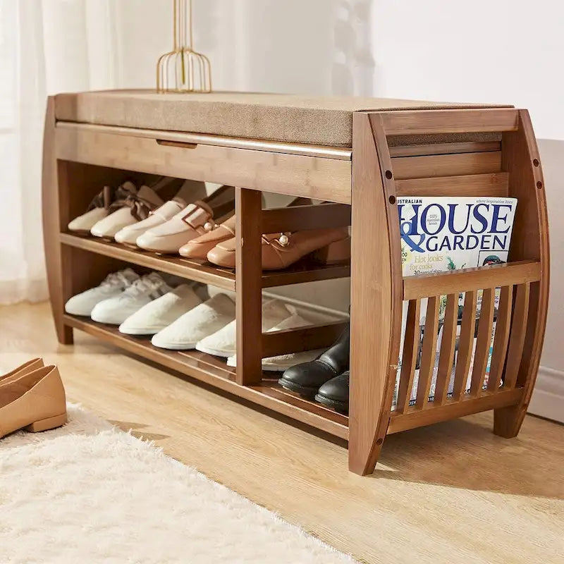 Étagère à chaussures simple à plusieurs niveaux, Banc à chaussures, Combinaison Meuble à chaussures, Banc de rangement multifonctionnel
