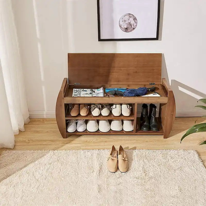 Étagère à chaussures simple à plusieurs niveaux, Banc à chaussures, Combinaison Meuble à chaussures, Banc de rangement multifonctionnel