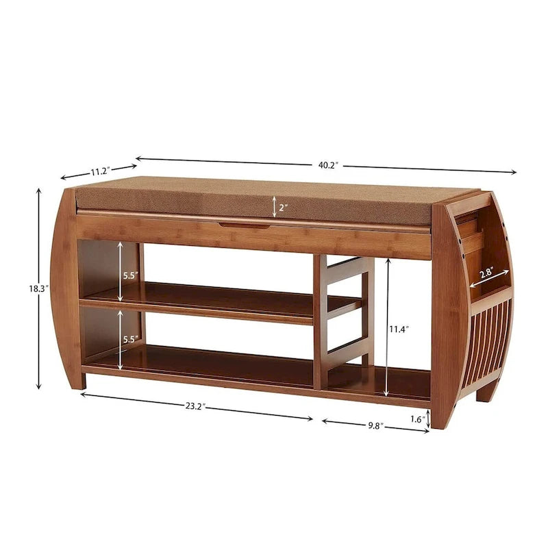 Étagère à chaussures simple à plusieurs niveaux, Banc à chaussures, Combinaison Meuble à chaussures, Banc de rangement multifonctionnel