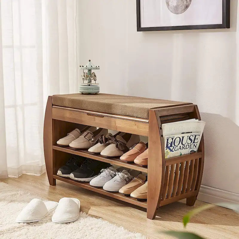 Étagère à chaussures simple à plusieurs niveaux, Banc à chaussures, Combinaison Meuble à chaussures, Banc de rangement multifonctionnel