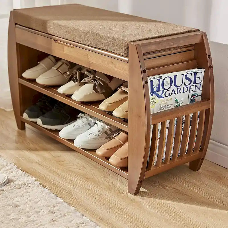 Étagère à chaussures simple à plusieurs niveaux, Banc à chaussures, Combinaison Meuble à chaussures, Banc de rangement multifonctionnel