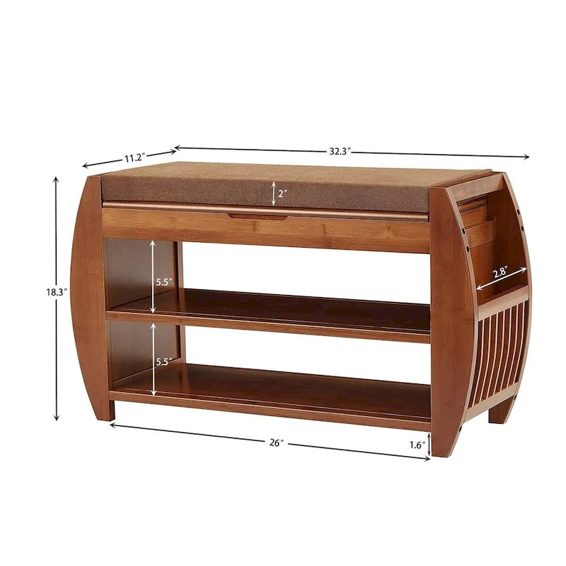 Étagère à chaussures simple à plusieurs niveaux, Banc à chaussures, Combinaison Meuble à chaussures, Banc de rangement multifonctionnel