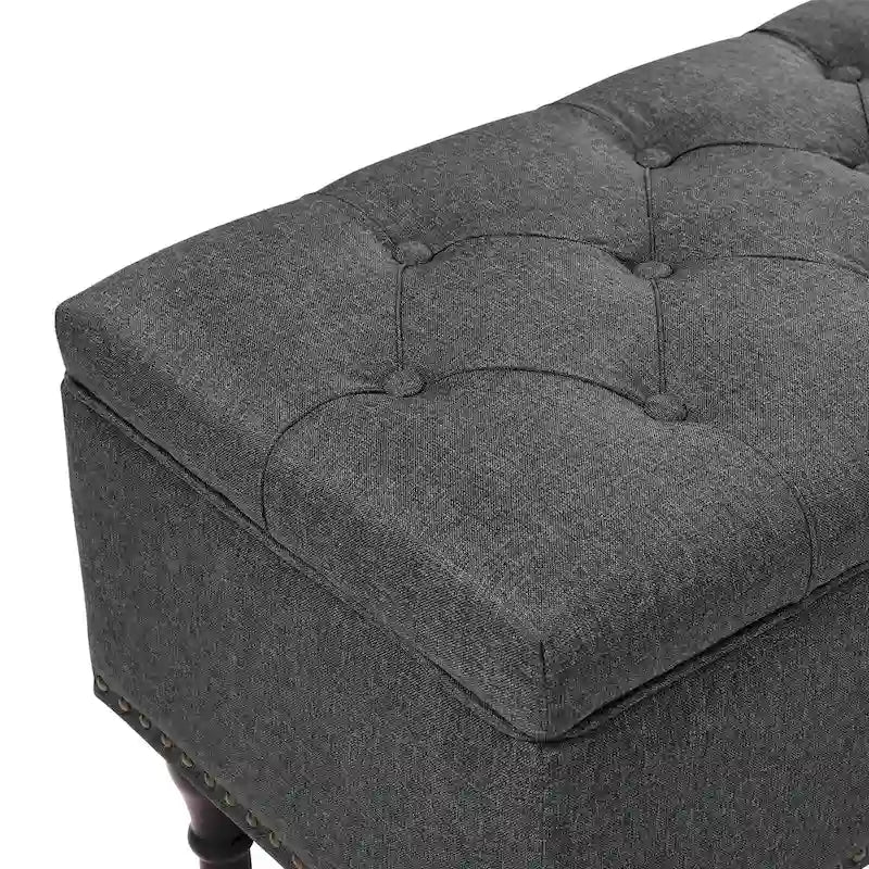 COZYMAN Banc de rangement capitonné, Pouf rembourré avec rangement - 50.8 L X 17.1 P X 18.3 H