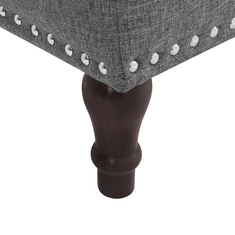 COZYMAN Banc de rangement capitonné, Pouf rembourré avec rangement - 50.8 L X 17.1 P X 18.3 H