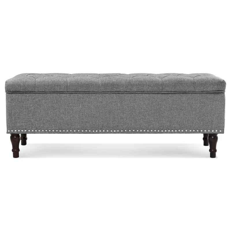 COZYMAN Banc de rangement capitonné, Pouf rembourré avec rangement - 50.8 L X 17.1 P X 18.3 H