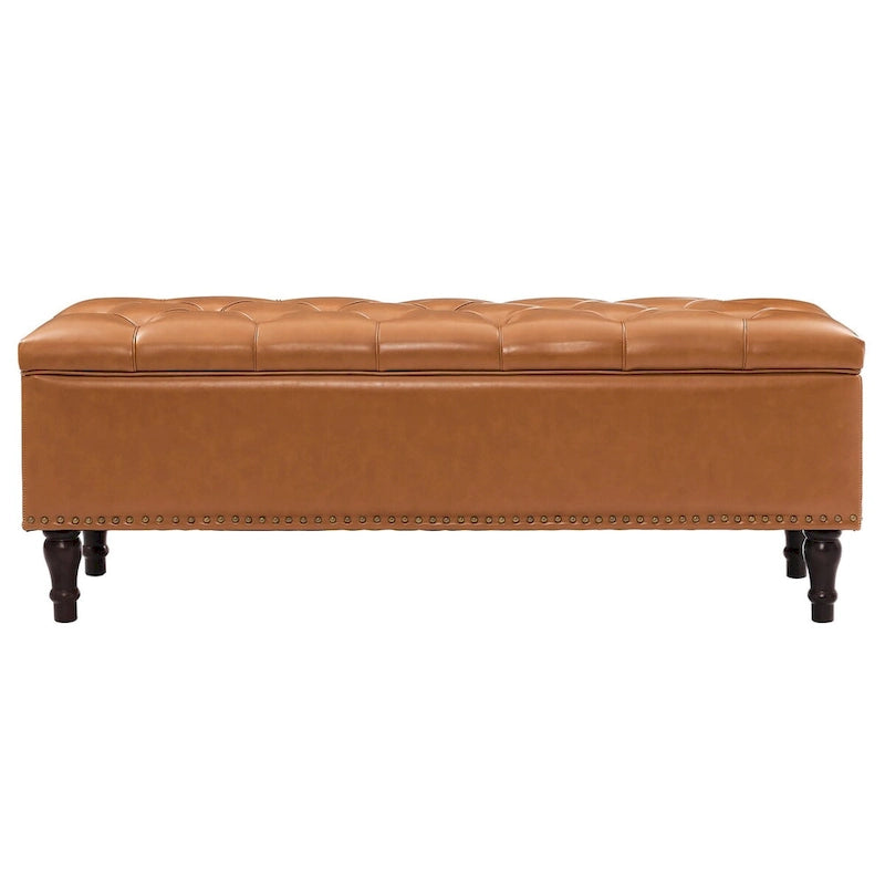 COZYMAN Banc de rangement capitonné, Pouf rembourré avec rangement - 50.8 L X 17.1 P X 18.3 H