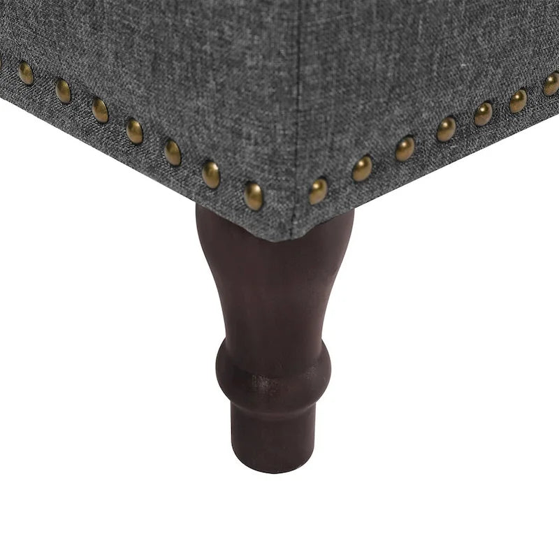 COZYMAN Banc de rangement capitonné, Pouf rembourré avec rangement - 50.8 L X 17.1 P X 18.3 H