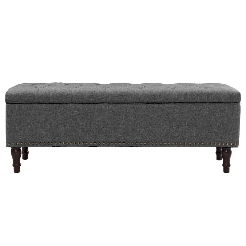 COZYMAN Banc de rangement capitonné, Pouf rembourré avec rangement - 50.8 L X 17.1 P X 18.3 H