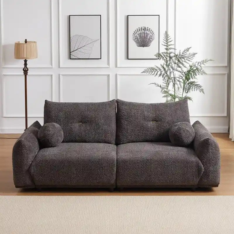 Canapé 90 confortable avec 2 coussins et 2 oreillers boules