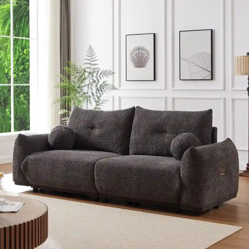 Canapé 90 confortable avec 2 coussins et 2 oreillers boules