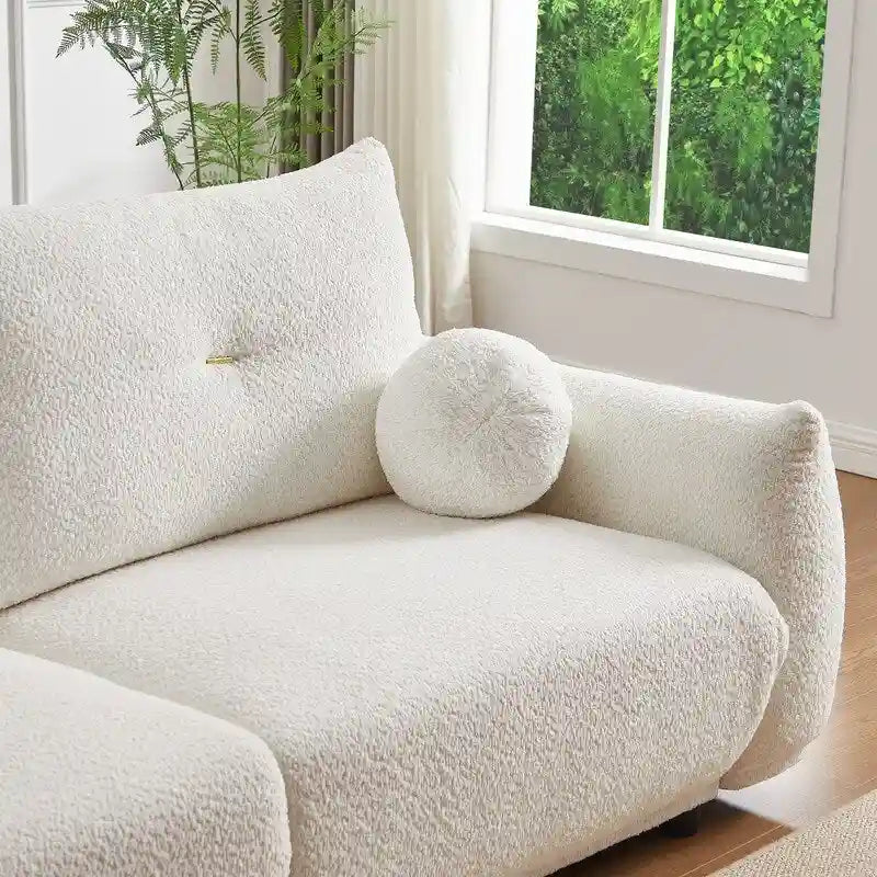 Canapé 90 confortable avec 2 coussins et 2 oreillers boules