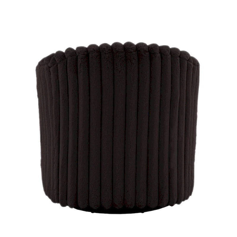 Fauteuil d'appoint pivotant en fausse fourrure 30,7W