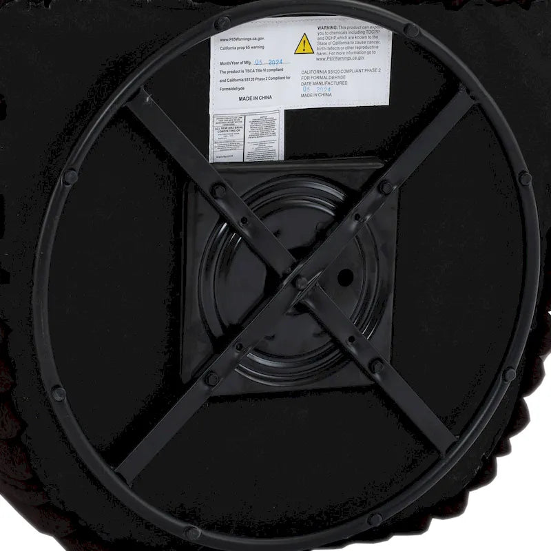 Fauteuil d'appoint pivotant en fausse fourrure 30,7W