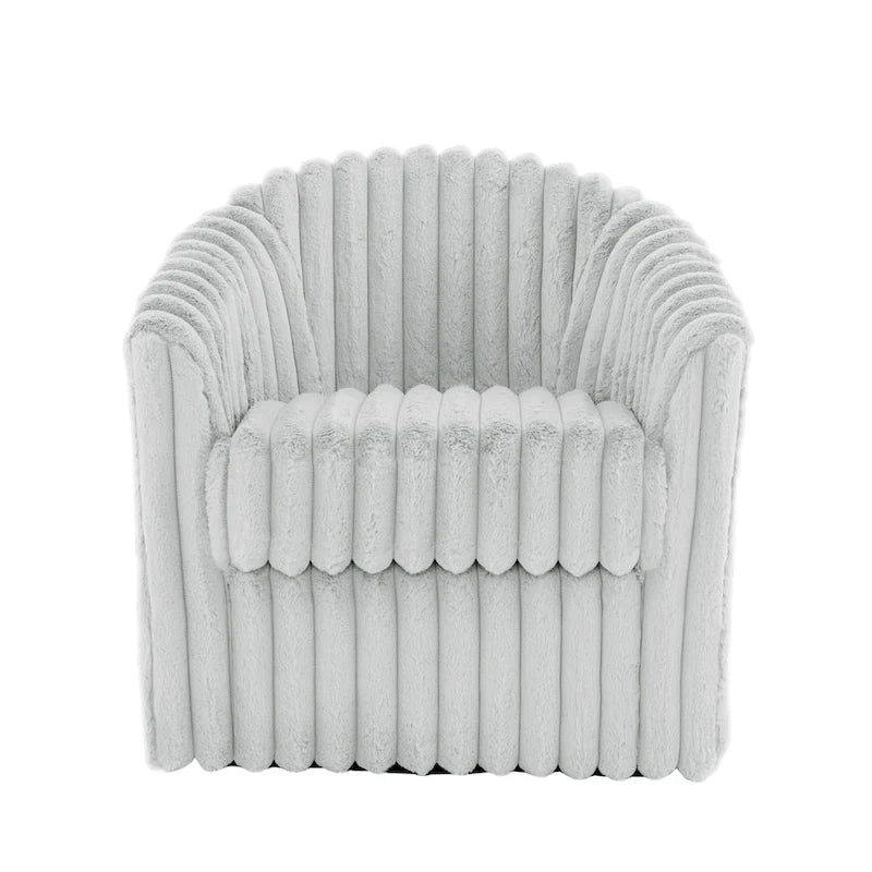 Fauteuil d'appoint pivotant en fausse fourrure 30,7W