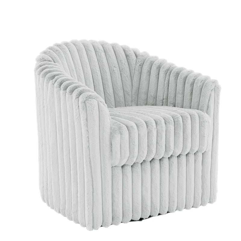 Fauteuil d'appoint pivotant en fausse fourrure 30,7W