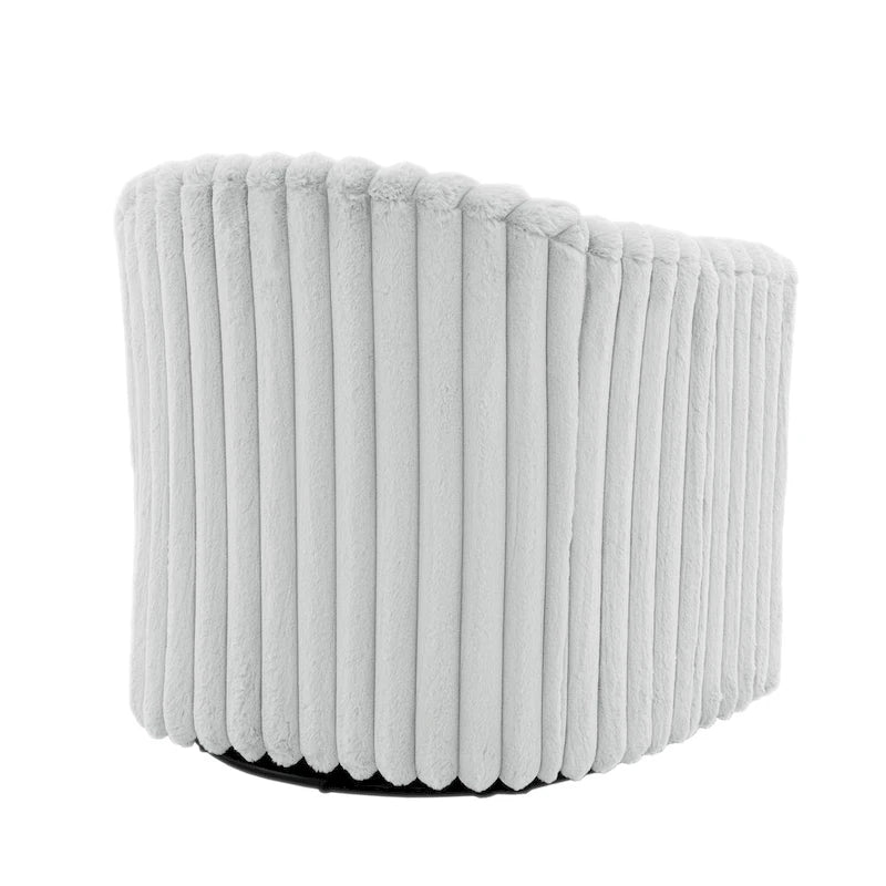Fauteuil d'appoint pivotant en fausse fourrure 30,7W