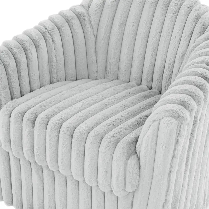Fauteuil d'appoint pivotant en fausse fourrure 30,7W