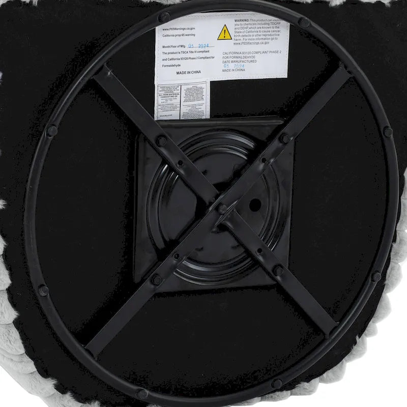 Fauteuil d'appoint pivotant en fausse fourrure 30,7W