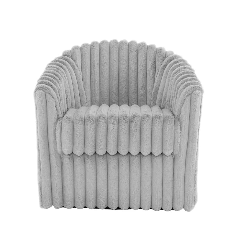 Fauteuil d'appoint pivotant en fausse fourrure 30,7W