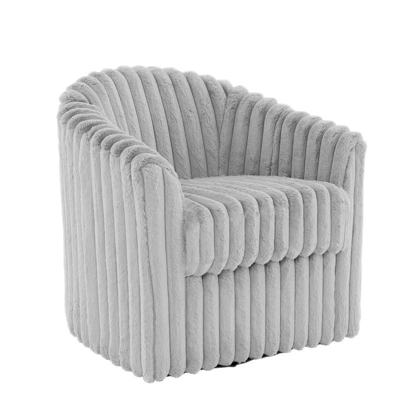 Fauteuil d'appoint pivotant en fausse fourrure 30,7W