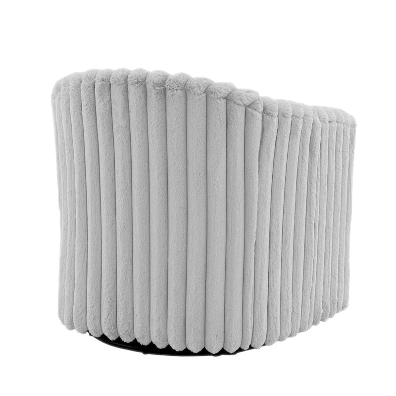 Fauteuil d'appoint pivotant en fausse fourrure 30,7W