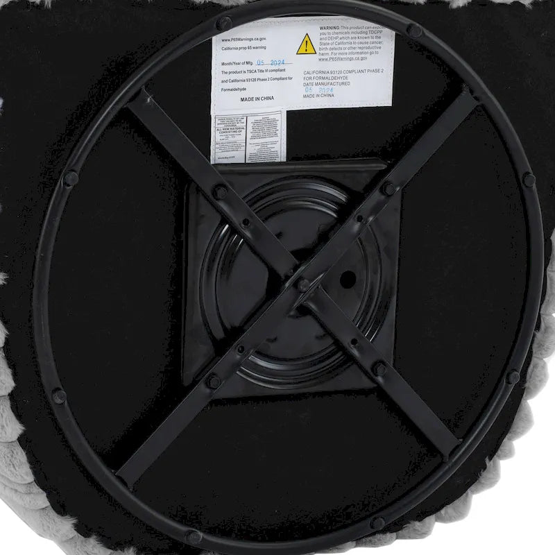 Fauteuil d'appoint pivotant en fausse fourrure 30,7W